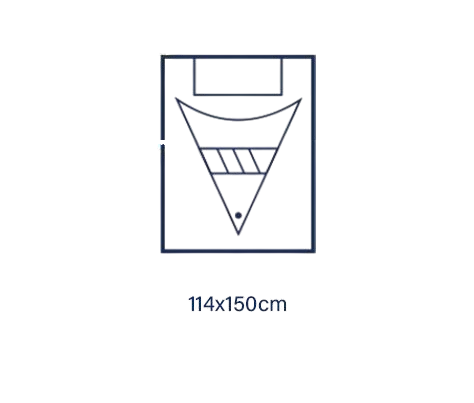 Drap d'accouchement avec pochette, stérile STANDARD+ - 1 pièce