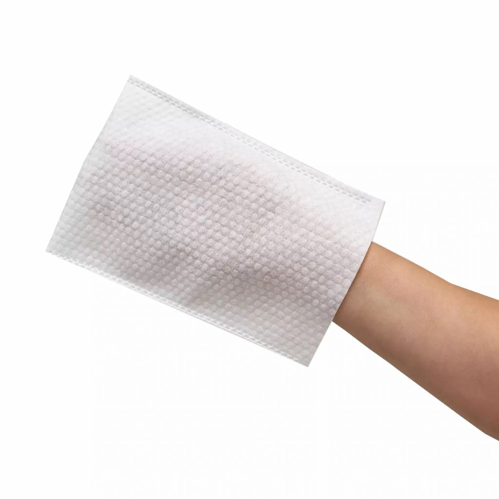 Gants de toilette jetable spunlace - Boite de 50 pièces