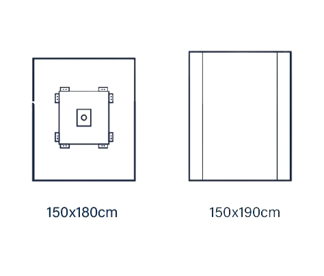 Kit d'extrémité stérile standard plus avec fenestration élastique renforcée Ø3,5 cm 150cmx180cm- 1 kit