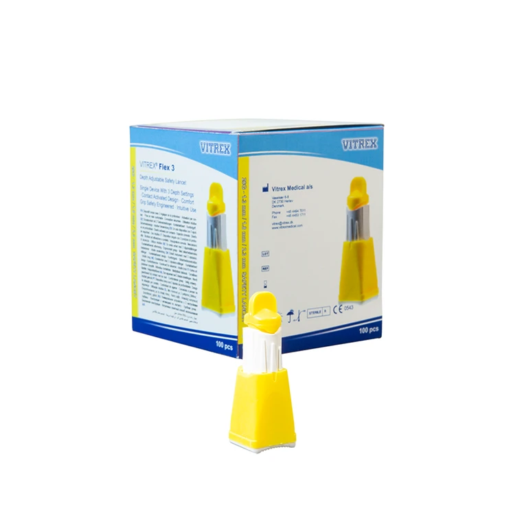 Lancette De Securite Sterile VITREX Flex 3- Boite De 100