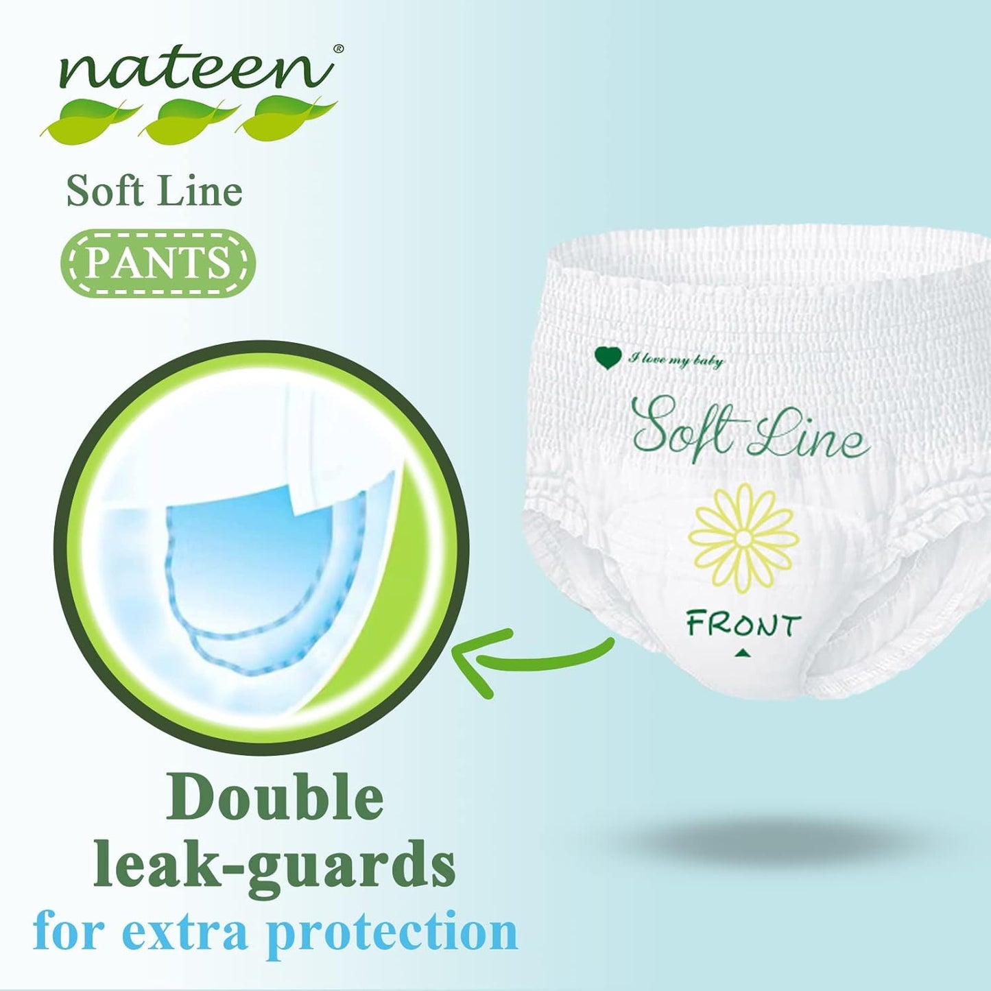 Nateen - Couche Culotte Taille Large (7 - 13kg) - Sachet de 20 pièces