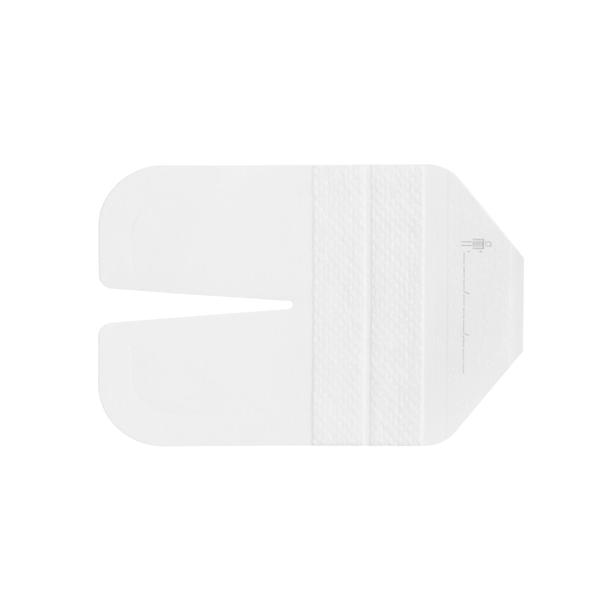 Zarys Pansement canule elastoDERM F-IV, film, avec cadre, avec incision en U, autocollant, stérile 9 cm x 7,2 cm - Boîte de 100