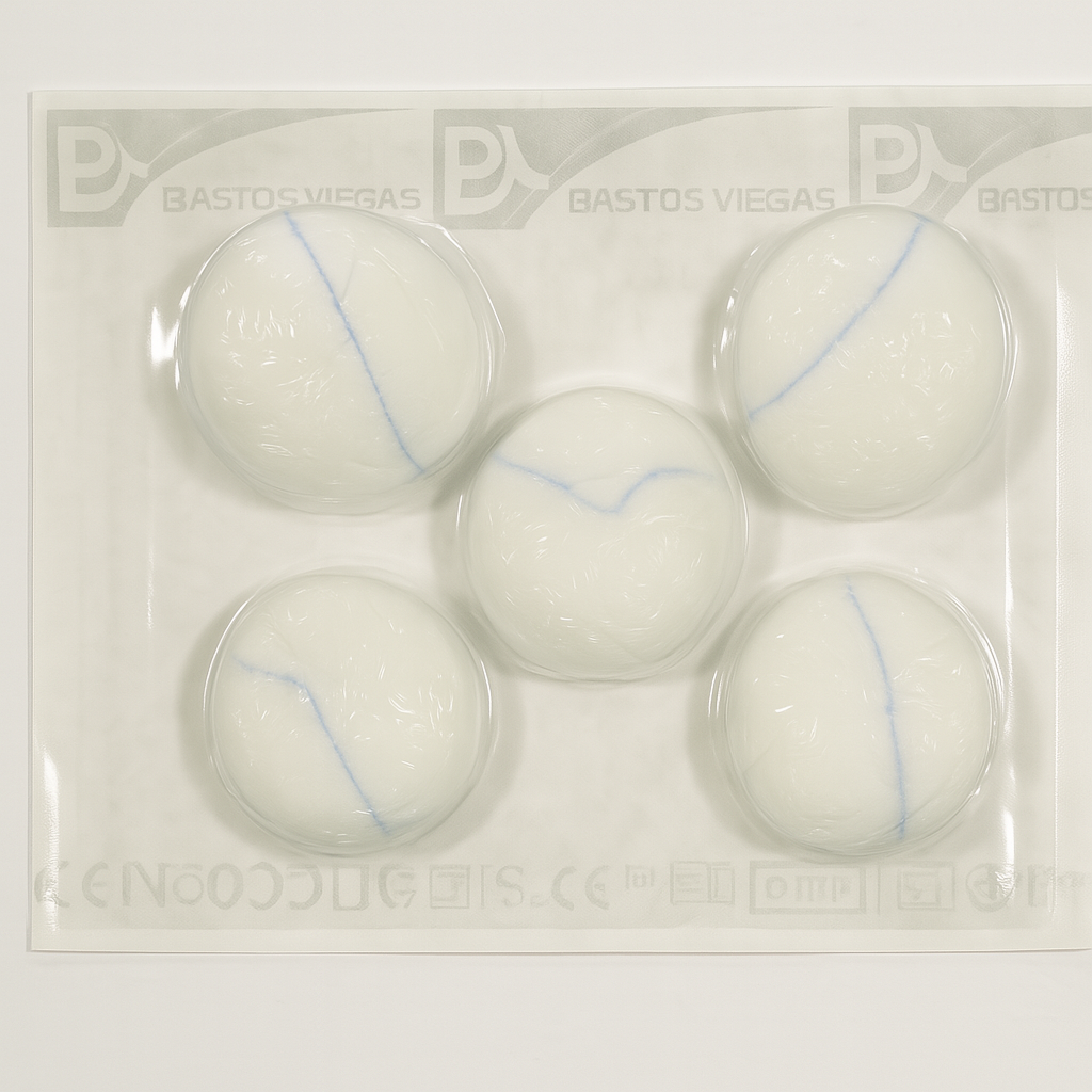 Bastos - Boules de Non-tissé Stériles 10x10 cm avec Anneau Silicone – Carton de 4050 pièces