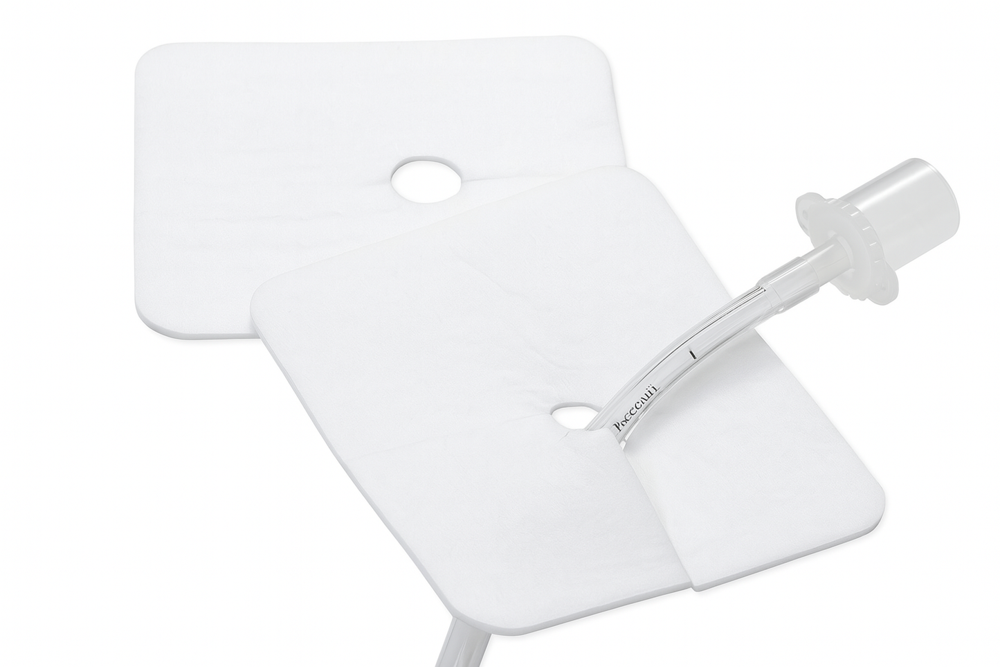 Bastos - Compresses pour trachéotomie stériles – 8 x 9 cm – Avec découpe centrale – Boîte de 150 unités