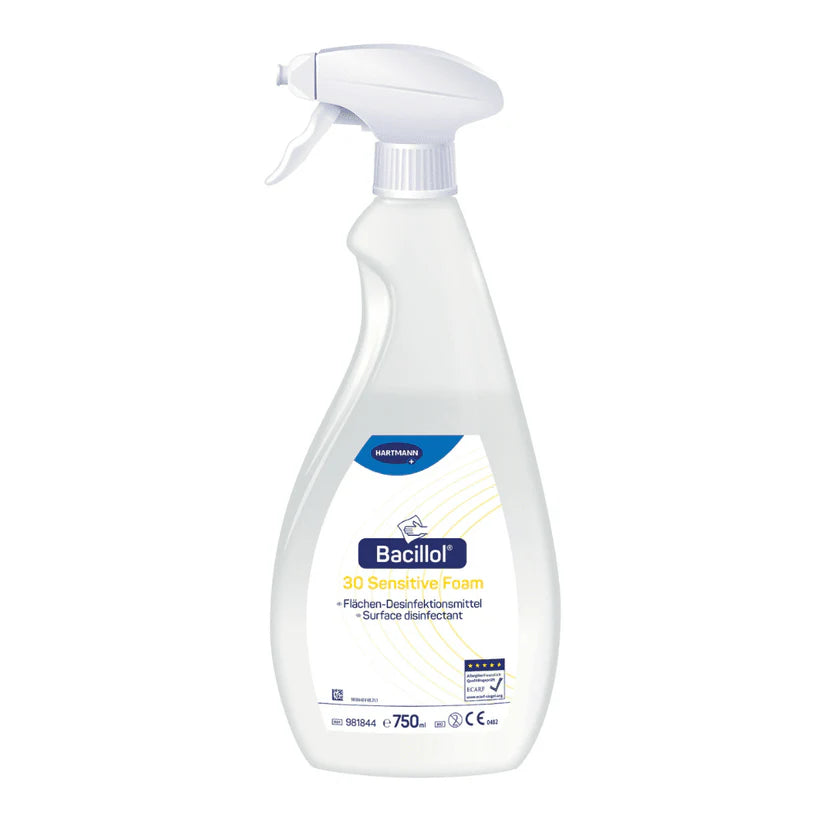 HARTMANN - Bacillol 30 Sensitive Foam - 750 ml spray - Carton de 8 pièces