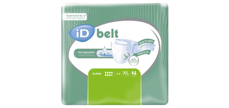 Ontex - Couches adultes à ceinture ID Belt Super - Sachet de 14 pièces