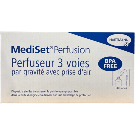 Hartmann - Mediset - Set de Perfusion à 3 Voies - Boite de 50 pièces