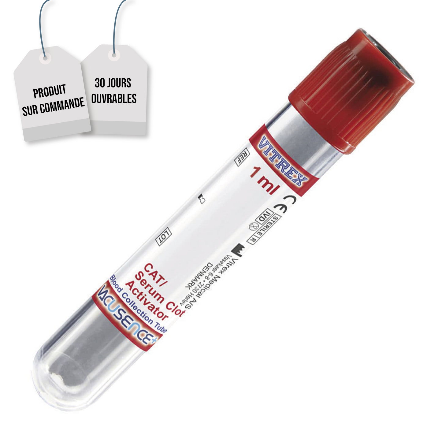 Vitrex - Tube avec sérum activateur de coagulation