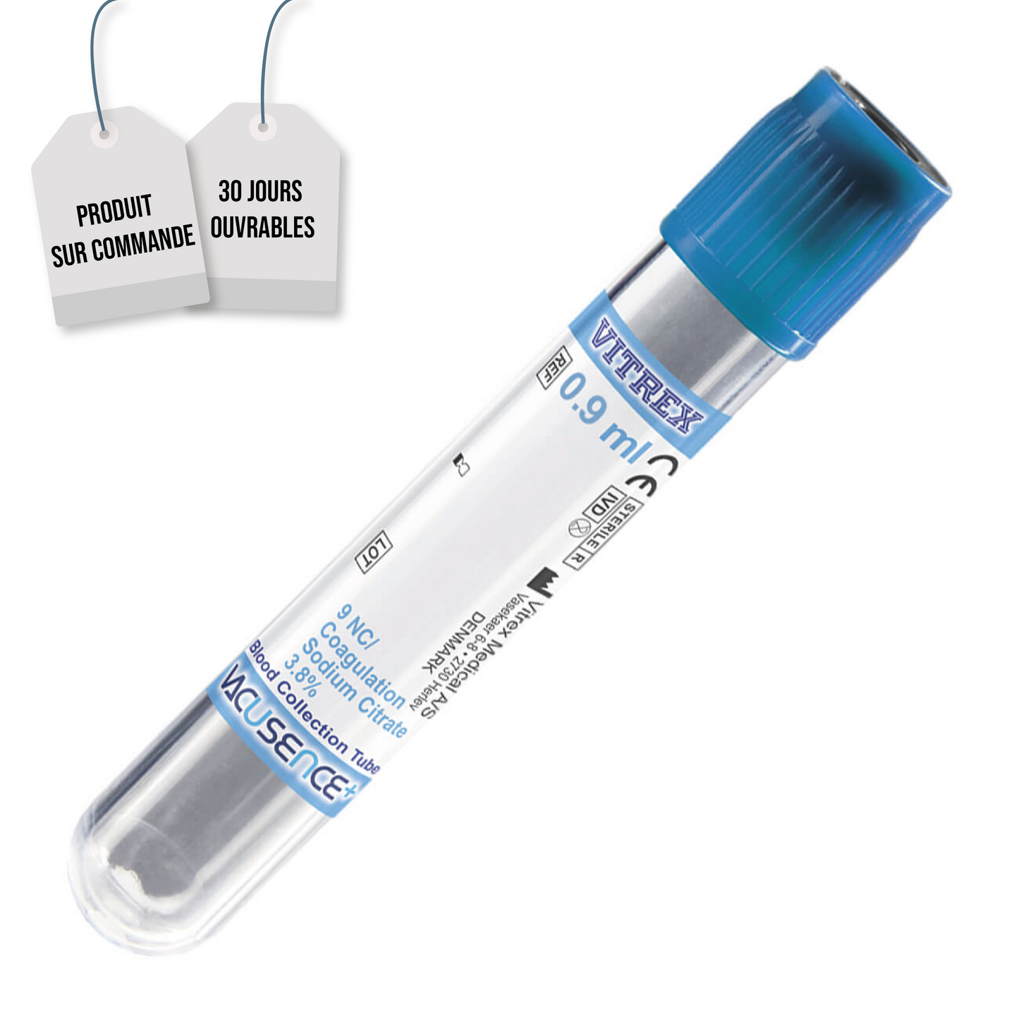 Vitrex - Tubes de coagulation - 3,8% Citrate de sodium