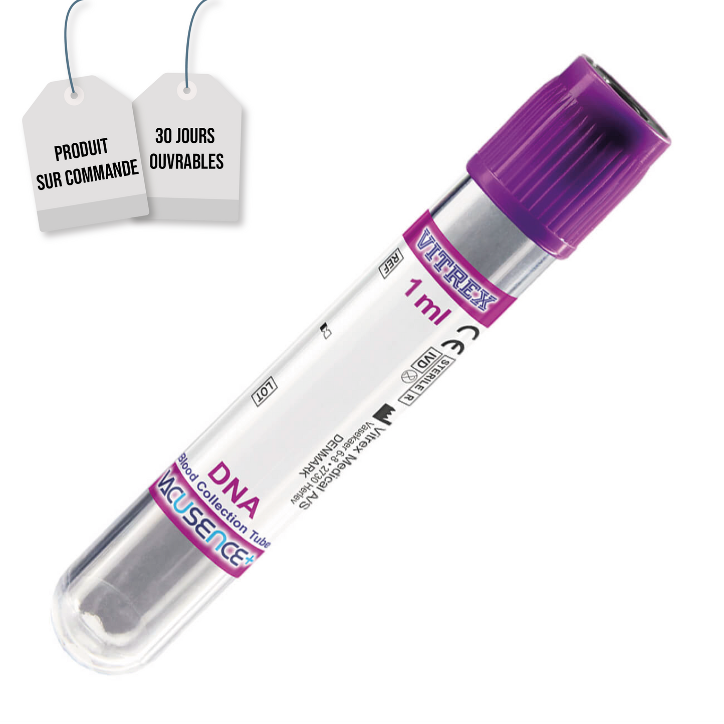 Vitrex - Tubes de stabilisation d'ADN - Boite de 1000