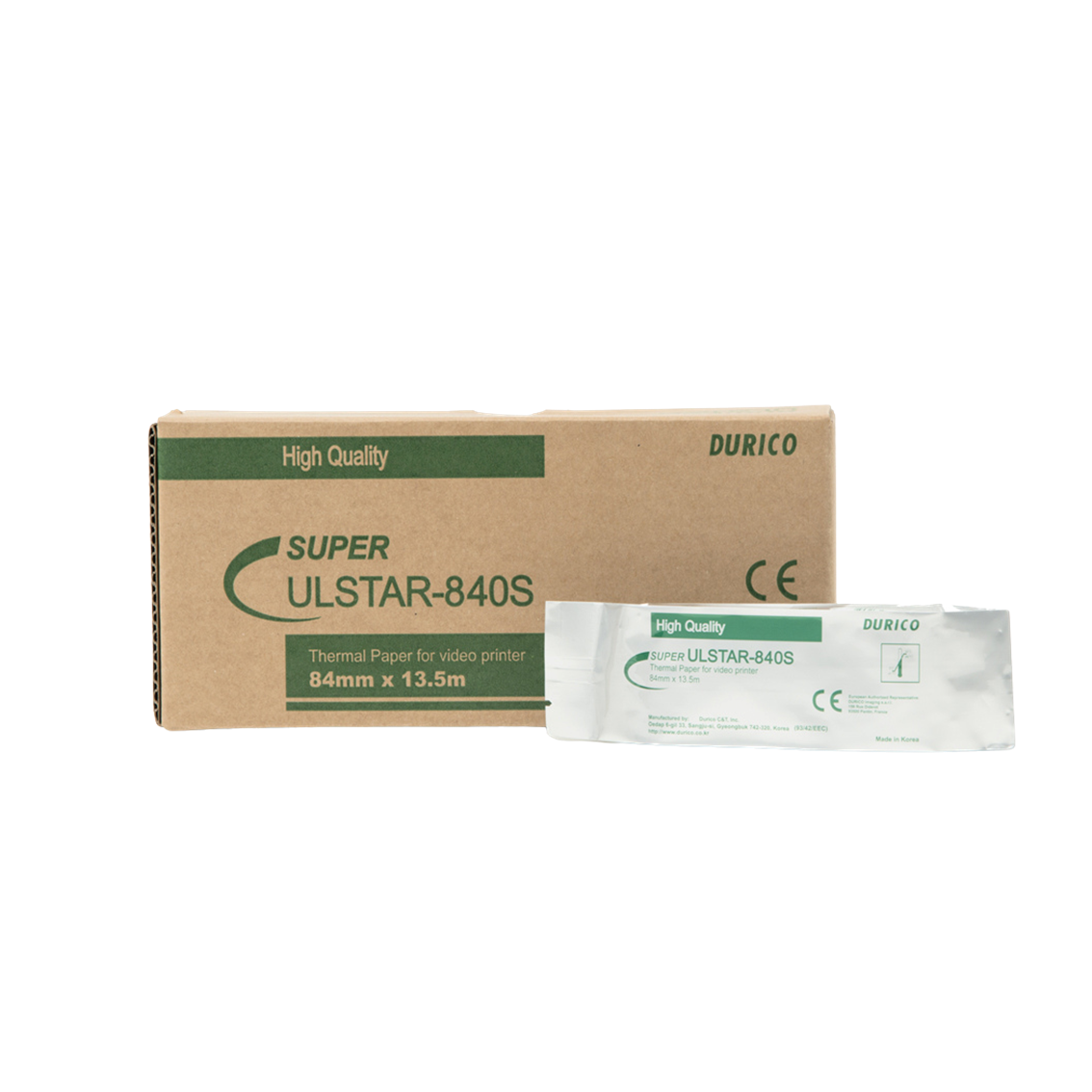 Papier Thermique Durico Ulstar 840S - 84 mm x 13,5 m - 1 Boite de 10 rouleaux