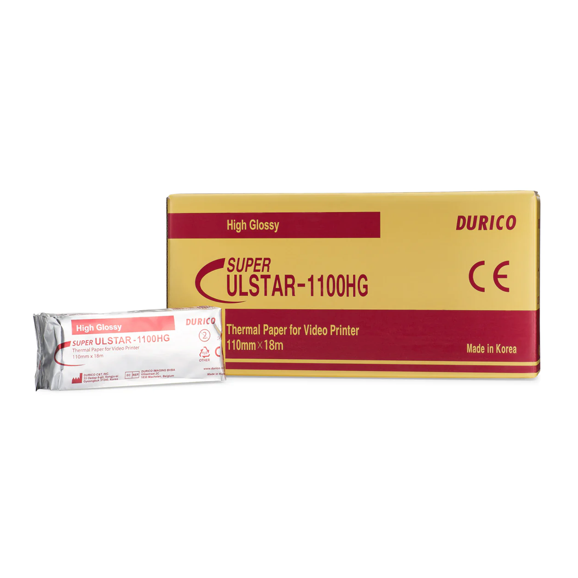 Papier d'impression compatible Sony UPP-1100HG - 110 mm x 18 m - 1 Boite de 5 rouleaux