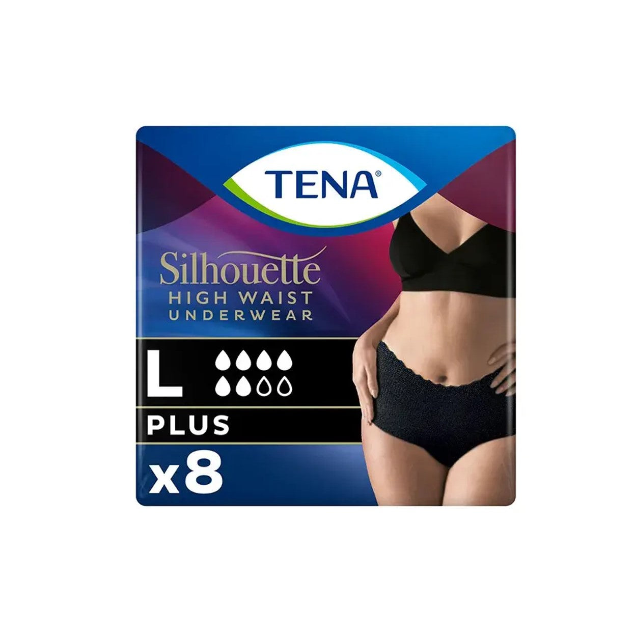 Tena - Protection urinaire femme - Silhouette Plus Noir Taille Haute
