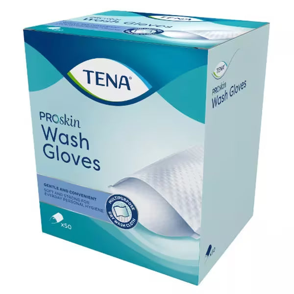 TENA – Gant de toilette Soft et Strong - 50 gants