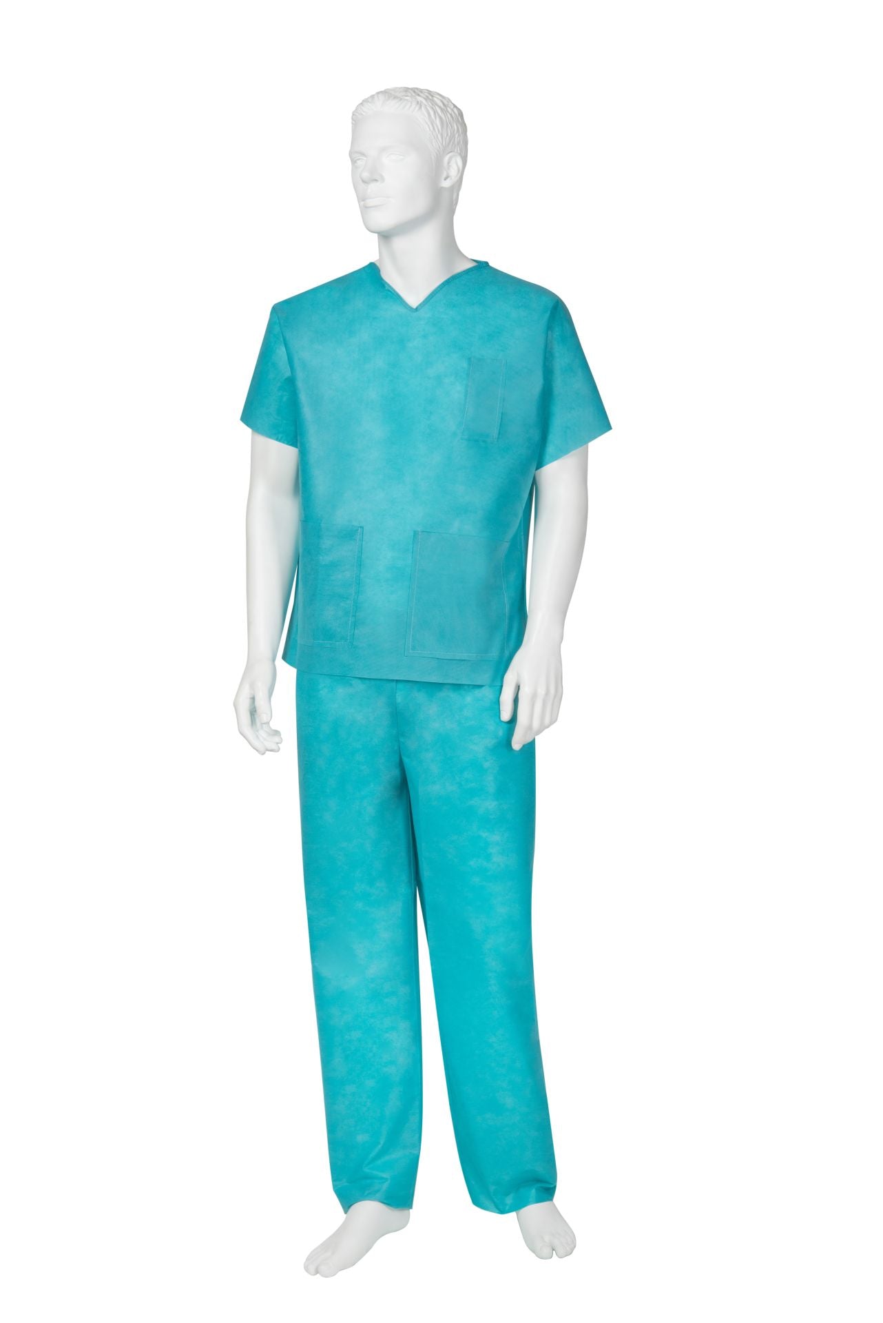 Tenue chirurgicale non stérile - Chemise à manches courtes avec pantalon en vert