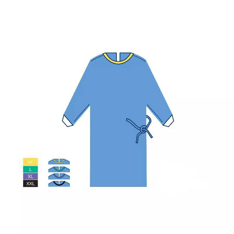 Casaque chirurgicale standard + 2 serviettes absorbantes - Stérile