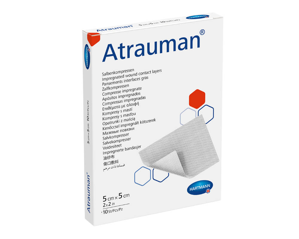 HARTMANN - Atrauman - Pansement pommade, stérile - 5 cm x 5 cm - Carton de 40 Boites de 10 pièces