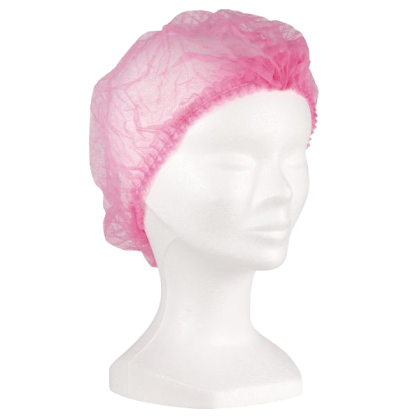 Abena - Charlotte à clip en polypropylène non tissée rose - 100 pièces