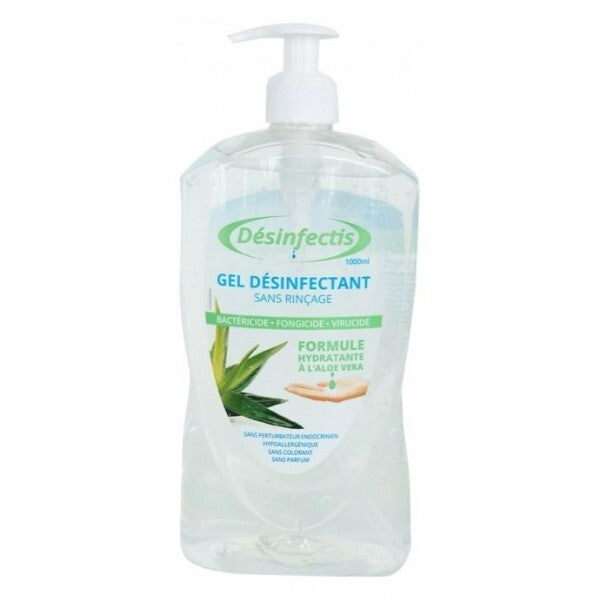 Abena - Gel désinfectant pour les mains 1L avec pompe doseuse - Carton de 12 pièces