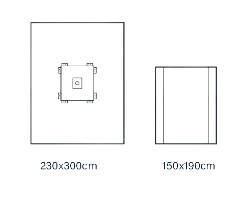 Kit d'extrémité stérile standard plus avec fenestration élastique renforcée Ø3,5 cm 230cmx300cm - 1 kit