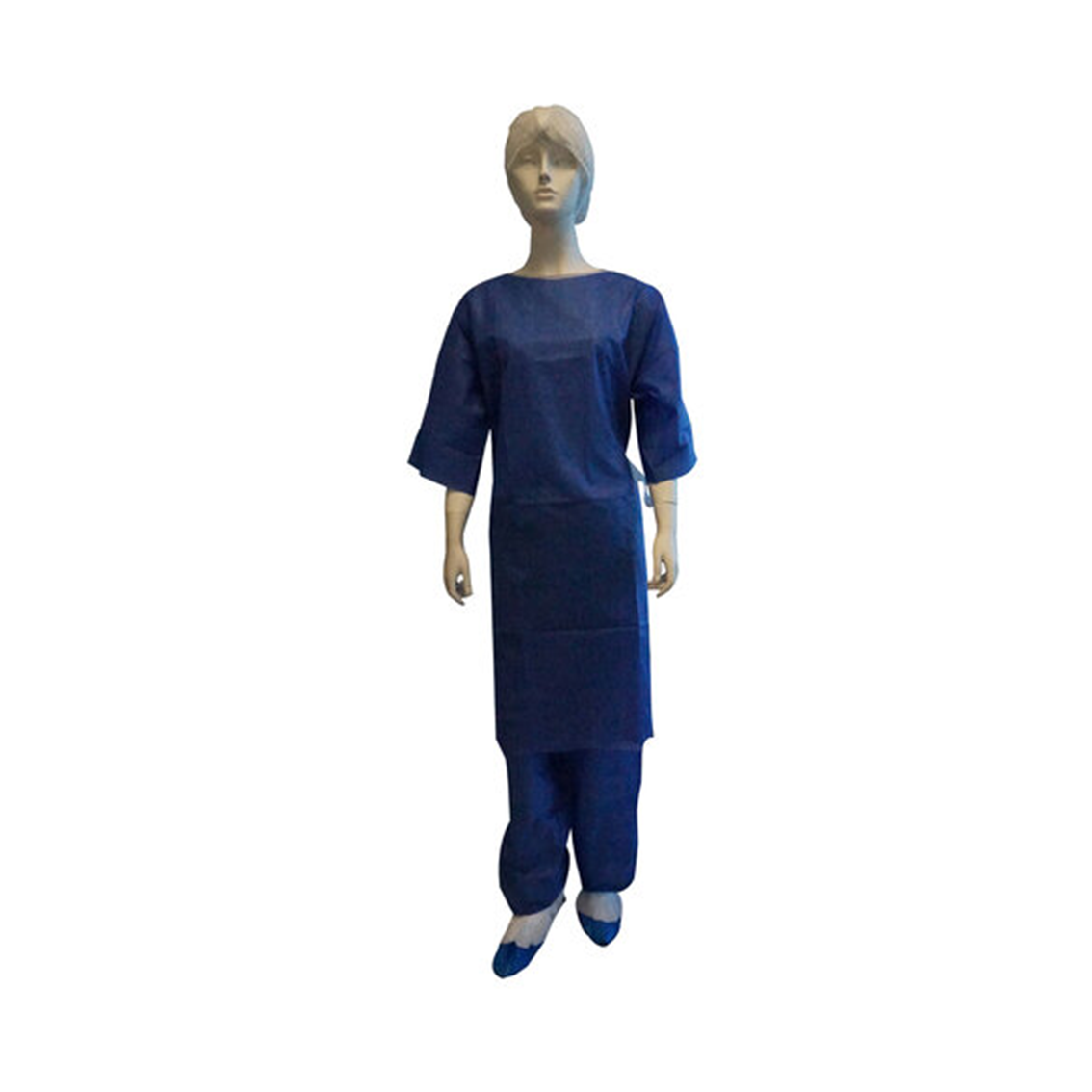 Abena - Kit ambulatoire adulte avec charlotte, chemises manchette courtes, pantalon, sur-chaussures - 50 kits