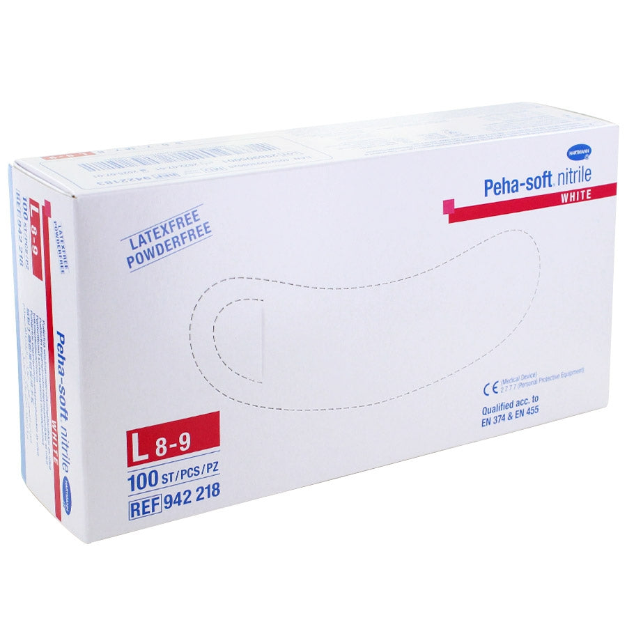 HARTMANN - Gant d'examen en nitrile non poudré Peha-soft nitrile blanc - Boite de 100
