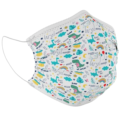 Abena - Masque chirurgical pour enfant Type II avec attaches élastiques auriculaires - Boite de 50 pièces