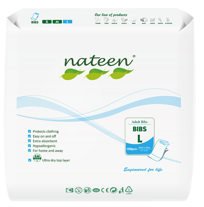 Nateen - Bavoir jetable - Sachet de 100 pièces