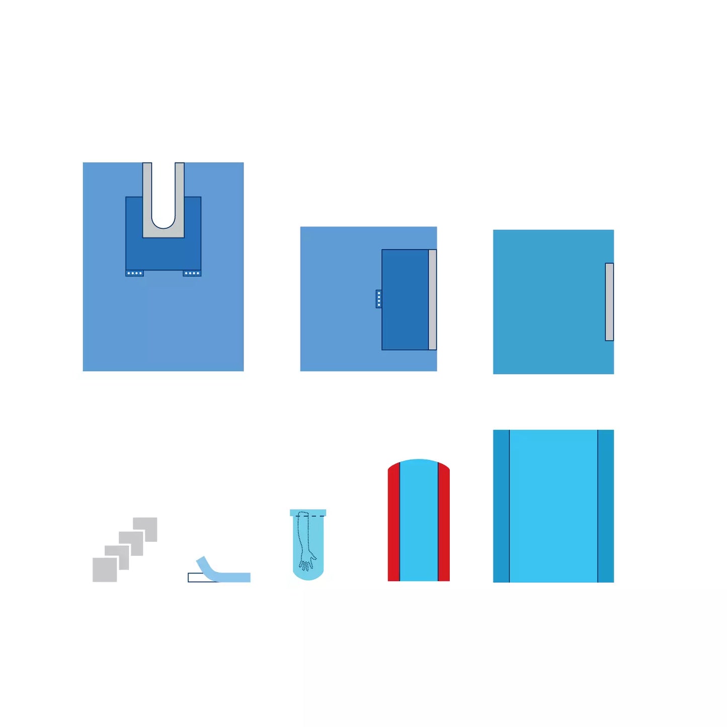 Kit d'épaule stérile Comfort avec bord adhésif U-split 8,5cm x 85cm, renforcée - 1 Kit