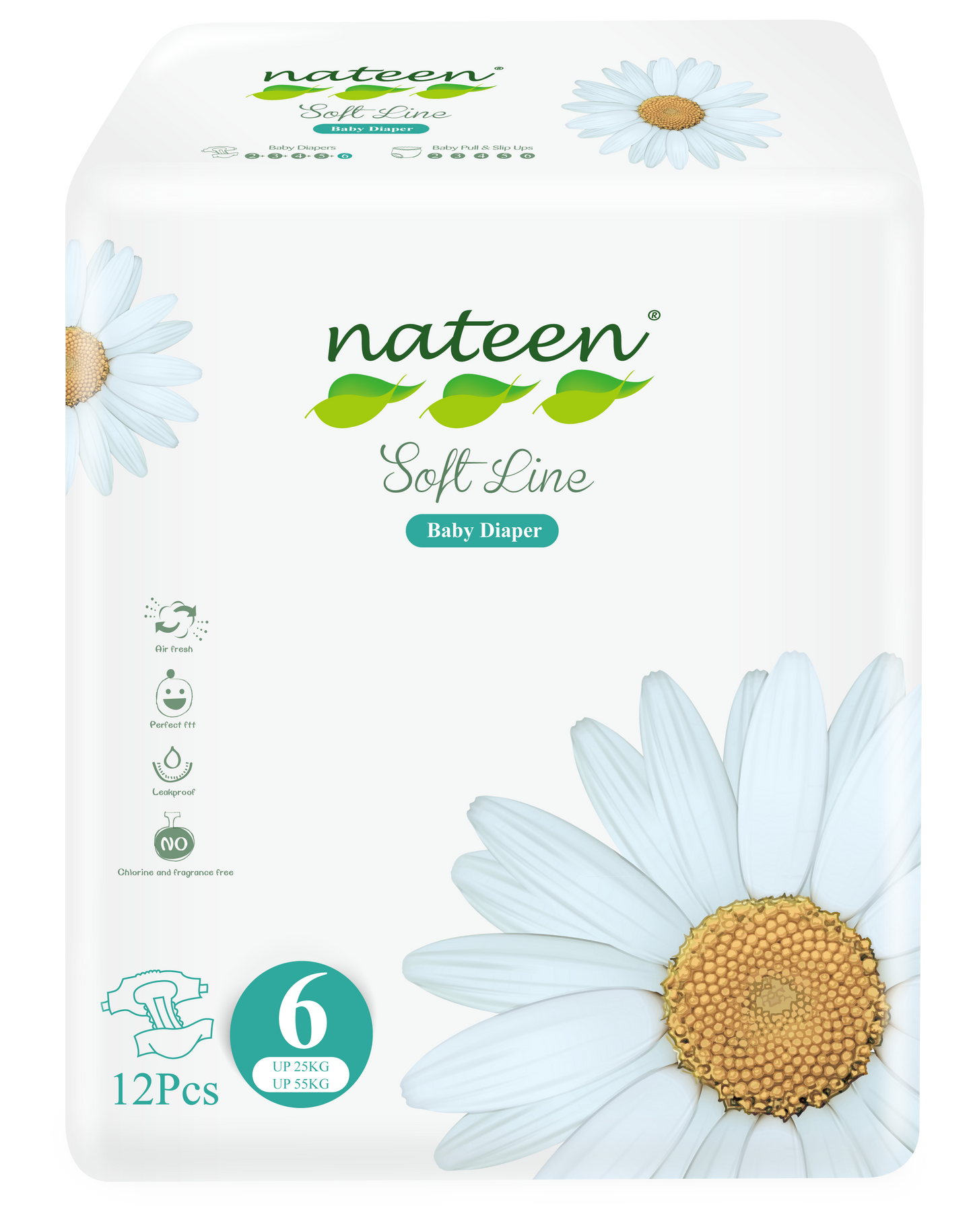 Nateen - Couches Bébé Taille 6 (16-30kg) - Sachet de 18 pièces
