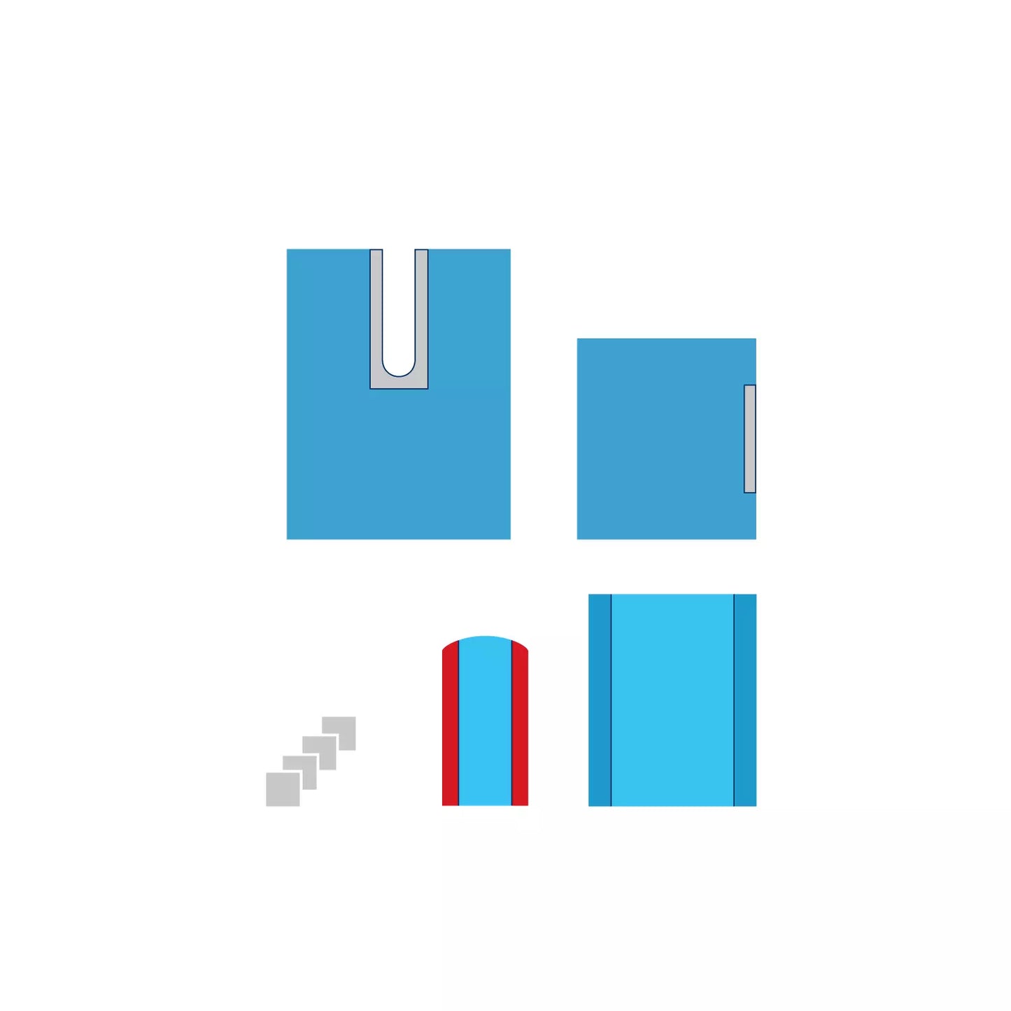 Kit pour varices stérile Standard avec champ U-Split, serviettes absorbantes et accessoires renforcés - 1 kit