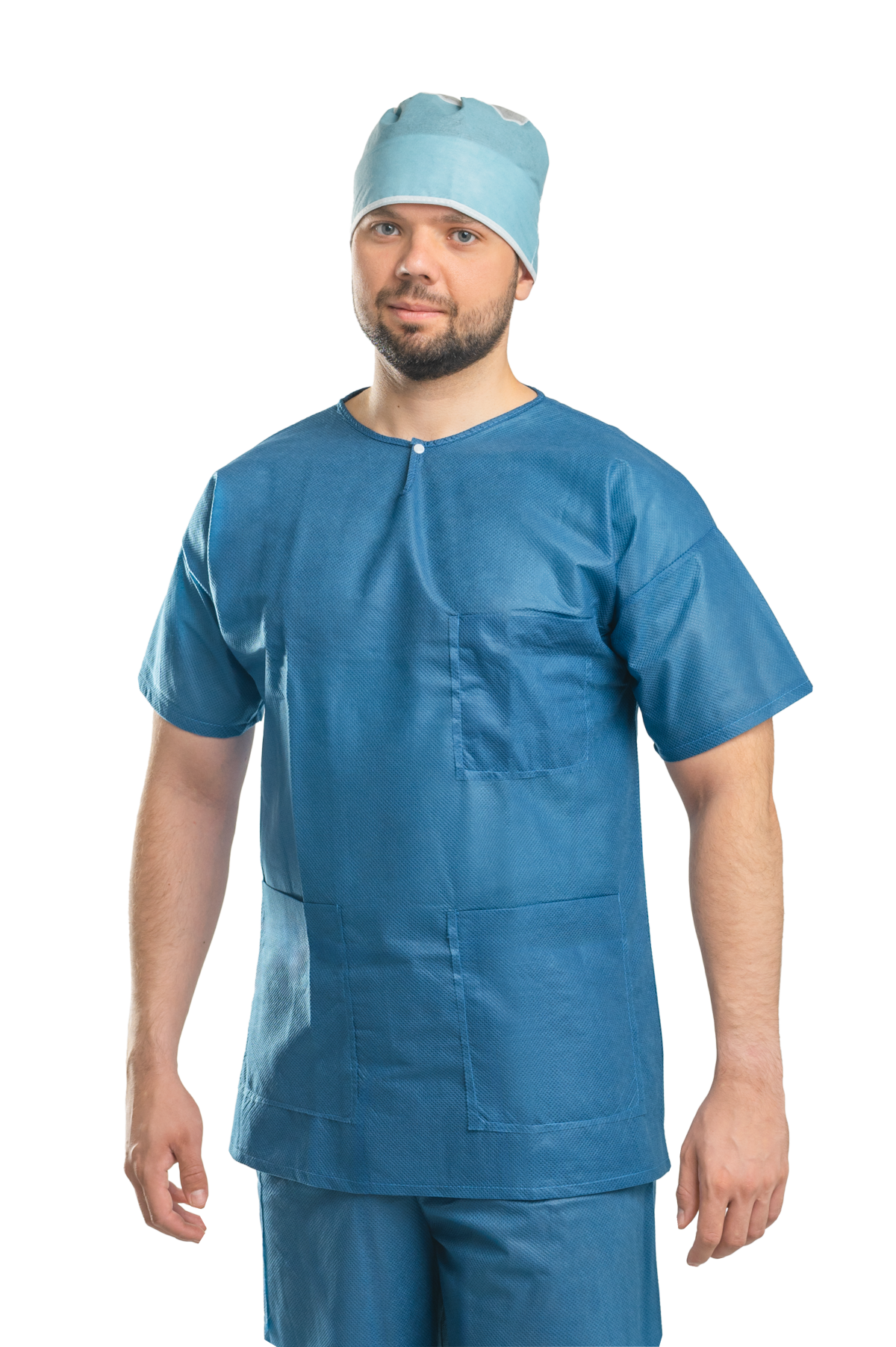 Zarys previoMedical - Chemise à manches courtes pour salles d'opération, non stérile - Carton de 50 unités