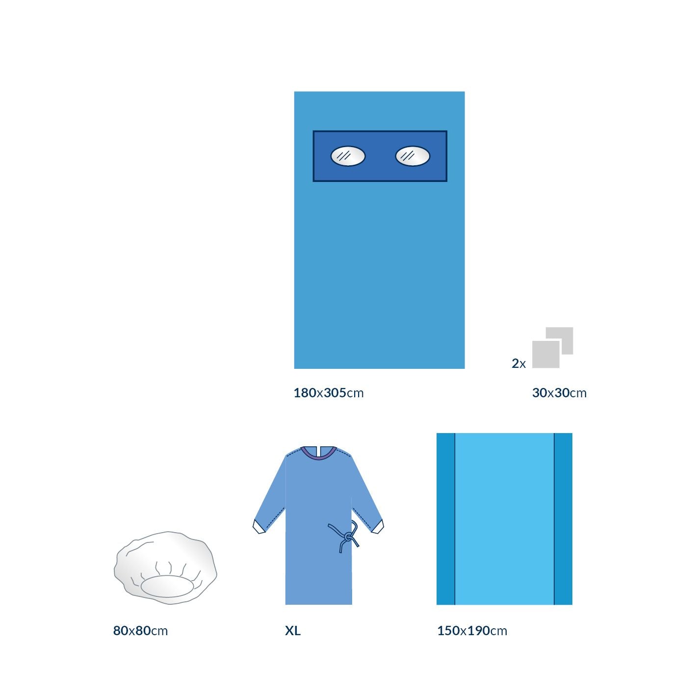 ALPHAtex - Kit de distribution stérile standard plus avec deux fenestrations adhésives - 1 pièce