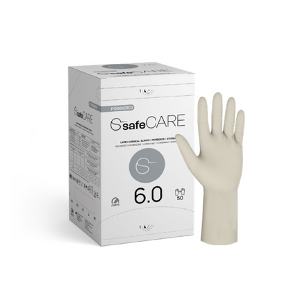 Gants Latex stérile en caoutchouc naturel poudrés - Boite de 50 paires