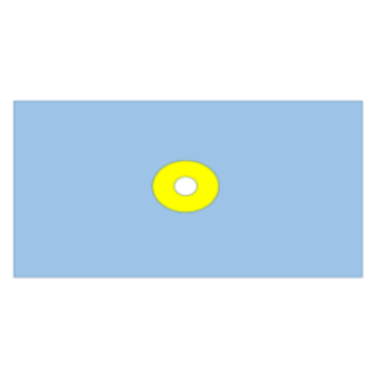 Hanedan - Champ opératoire 160 x 150 cm fenêtré adhésive centrée ∅ 7 x 12 cm - 1 Pièce