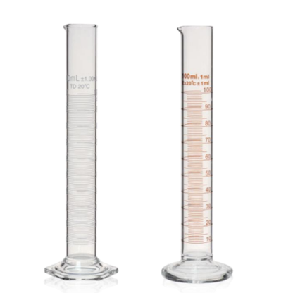 Citotest - Eprouvettes en verre, graduées - Boite de 2 pièces