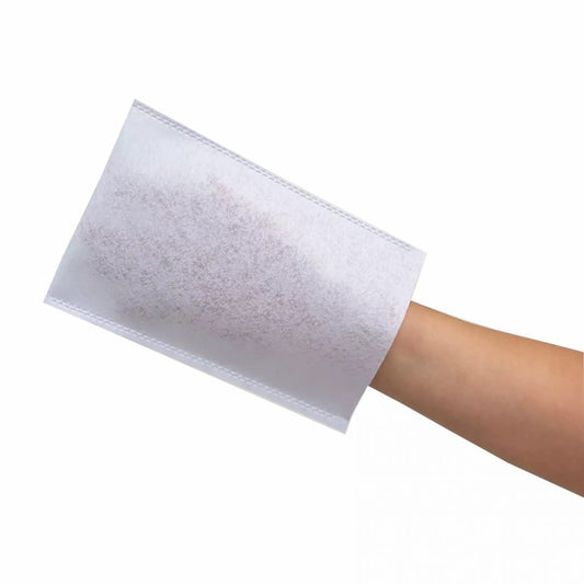 Gants de toilette jetable molton - Boite de 50 pièces