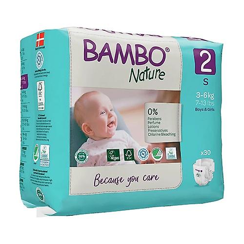Bambo Nature - Couche bébé Taille 2 Mini (3-6kg) - Carton de 6 Sachets de 30 pièces