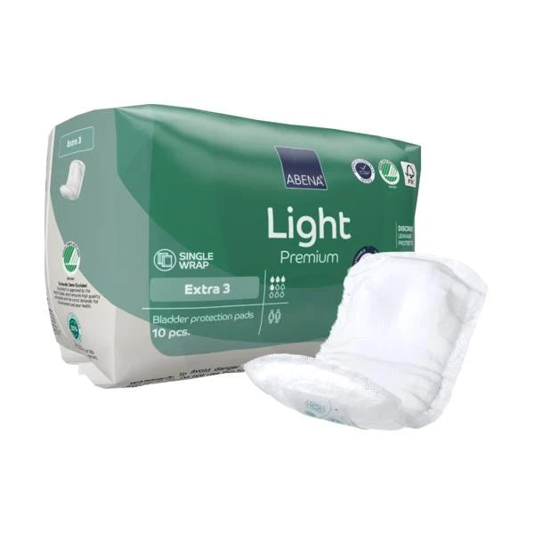 Abena - Protection urinaire anatomique Light Extra 3 Premium - Carton de 20 sachets de 10 pièces