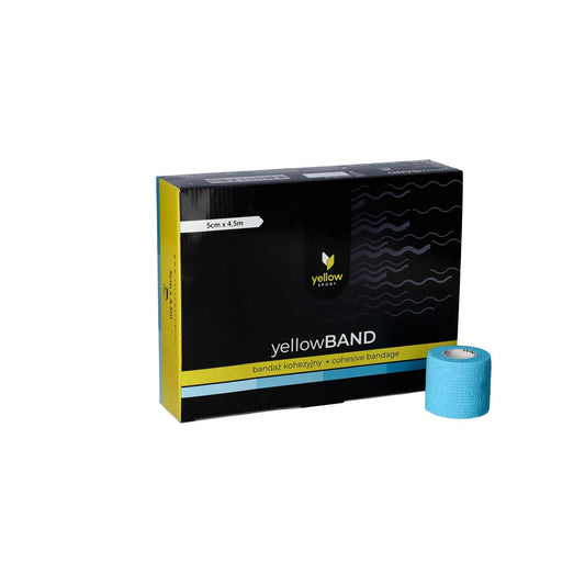 Zarys yellowBAND - Bandage cohésif, non stérile 5cm x 4,5m bleu clair - Boîte de 12 unités