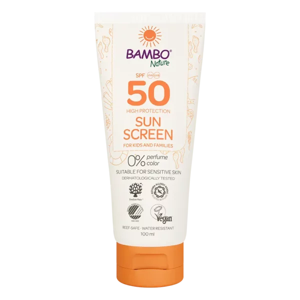 Abena - Bambo Nature - Ecran Solaire SPF50 - 100 ml - Carton de 6 pièces