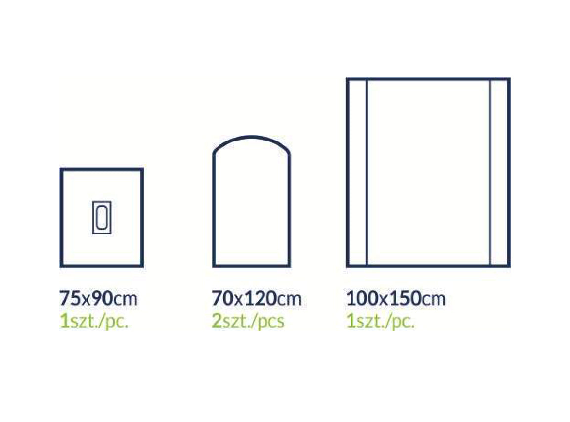 Set de cystoscopie stérile standard avec avec champ fenêtré adhésif, couvre membres et housse de table - 1 set