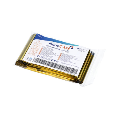 Couverture de secours en  feuille d'aluminium thermCARE - 12 pièces