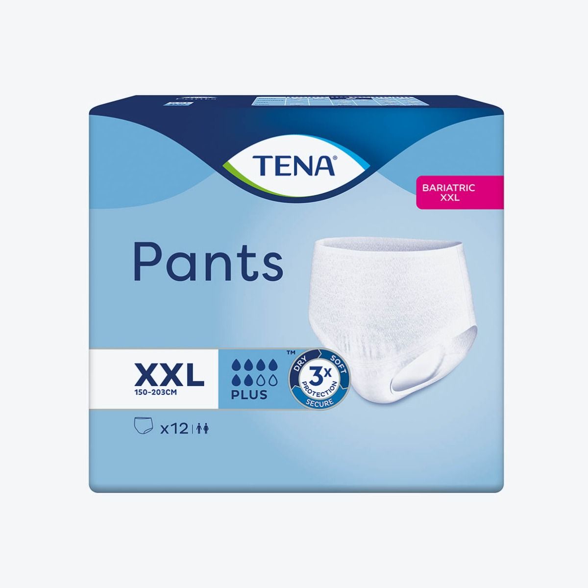 Tena - Sous vêtements - TENA Pants Proskin - Bariatric Plus XXL - Carton de 4 Sachets de 12 pièces