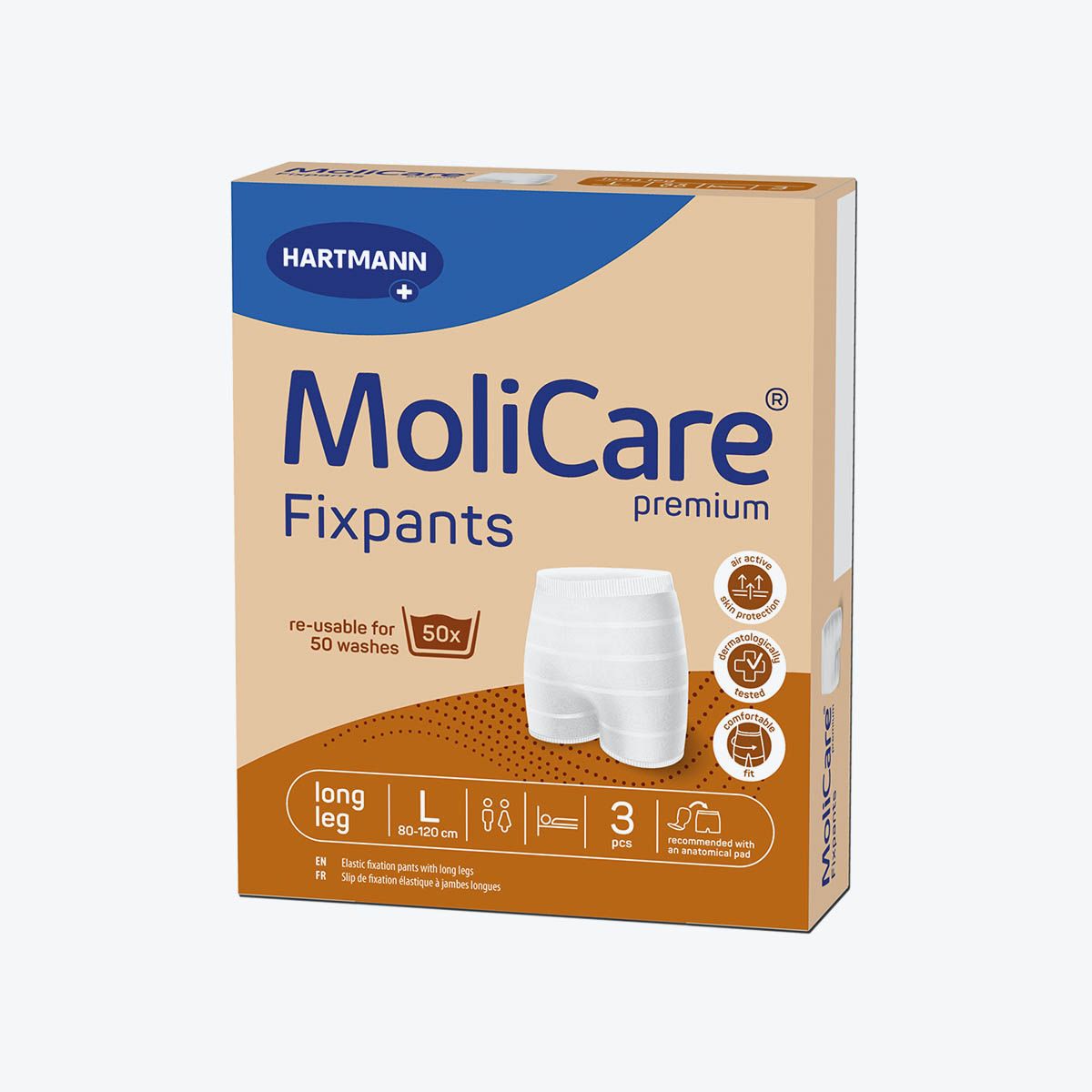 HARTMANN - MoliCare - Slip de maintien Unisexe - Fixpants Premium longleg - Boite de 3 pièces
