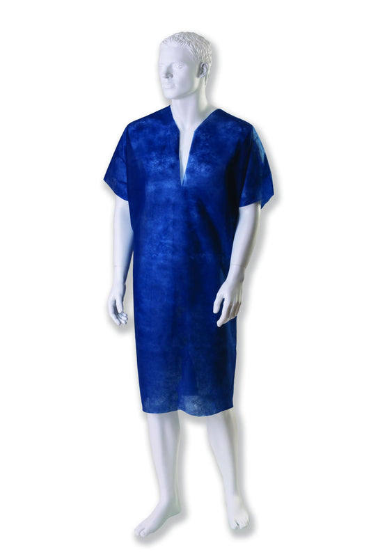 Blouse patient universelle  Col en Y,  non stérile - 10 Pièces
