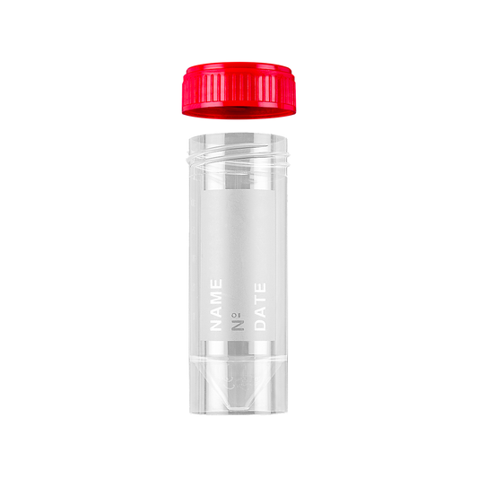 Pots à urine 30 ml avec étiquette avec bouchon à vis séparé  - Carton de 700 pièces