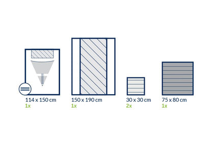 Kit d'accouchement stérile STANDARD PLUS avec pochette de collecte et accessoires renforcés - 1 kit