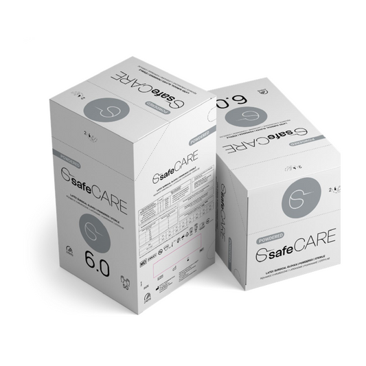 Gants Latex stérile en caoutchouc naturel poudrés - Boite de 50 paires