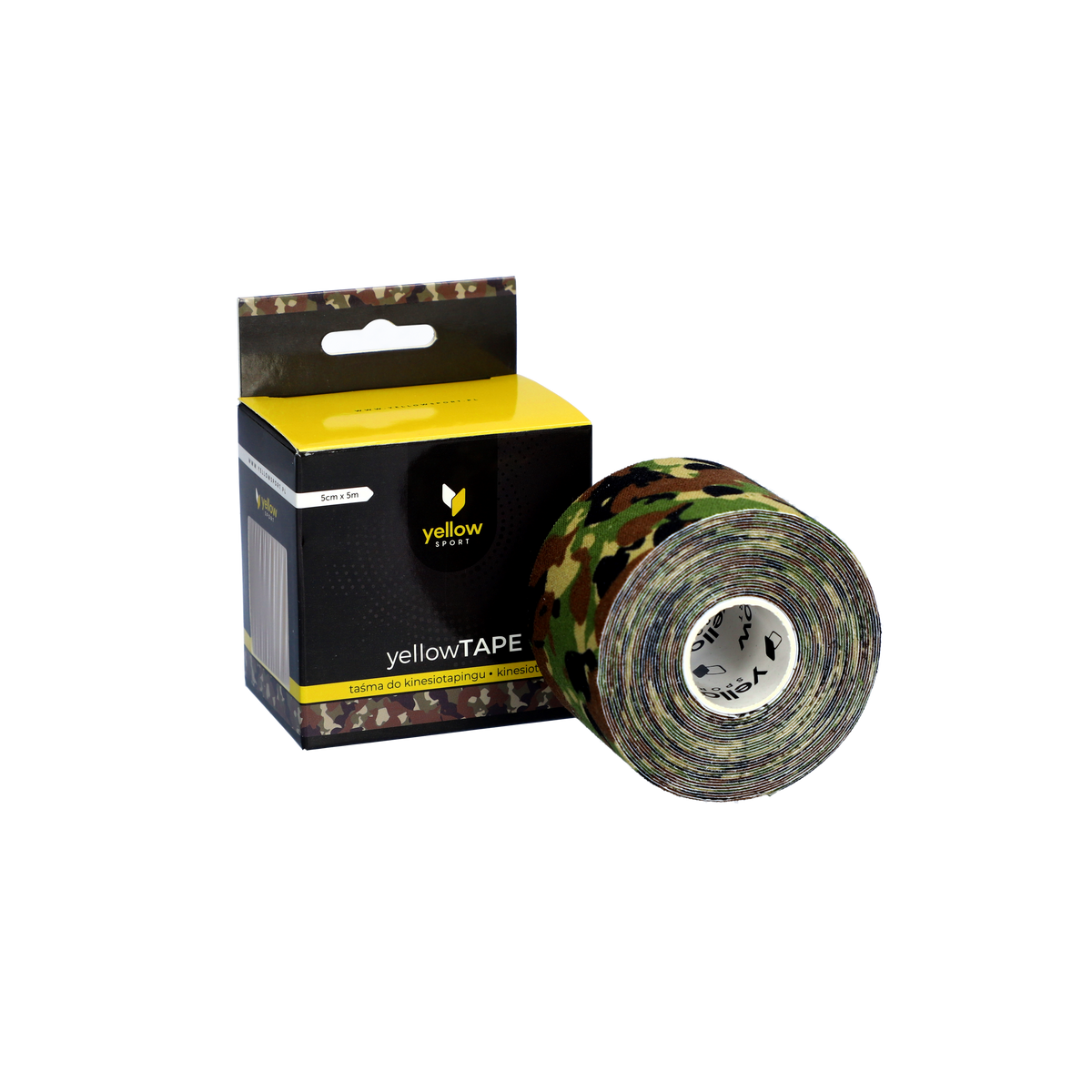 Zarys yellowTAPE Kinesiotape, non stérile, camouflage vert, 5 cm x 5 m - Vendu à l’unité